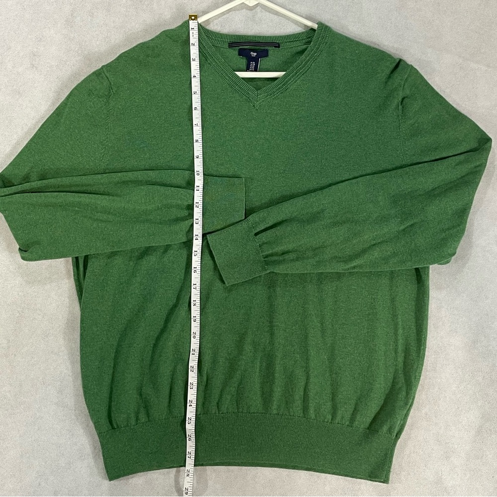 Gap Green V Neck Sweater XL EUC